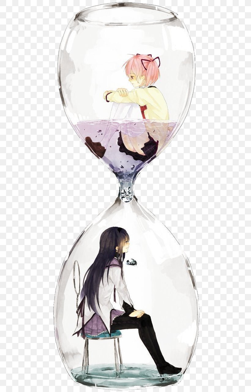 Homura Akemi Madoka Kaname Sayaka Miki Mami Tomoe Kaname Kuran, PNG, 530x1280px, Watercolor, Cartoon, Flower, Frame, Heart Download Free