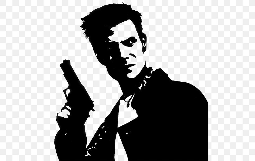 Max Payne 2: The Fall Of Max Payne Max Payne 3 Grand Theft Auto V PlayStation 2, PNG, 520x520px, Max Payne, Action Game, Art, Black And White, Bullet Time Download Free
