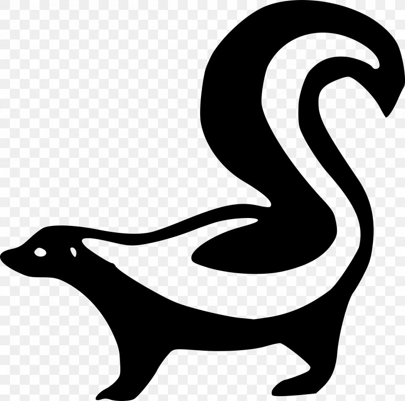 Silhouette Skunk Clip Art, PNG, 2400x2382px, Silhouette, Art, Artwork, Beak, Black Download Free