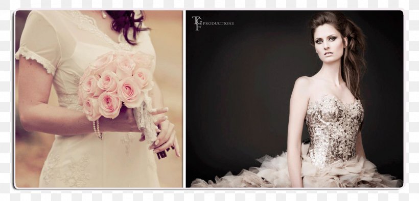 Wedding Dress Cocktail Dress Photo Shoot Gown, PNG, 1772x855px, Watercolor, Cartoon, Flower, Frame, Heart Download Free