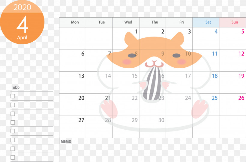 April 2020 Calendar April Calendar 2020 Calendar, PNG, 3000x1982px, 2020 Calendar, April 2020 Calendar, April Calendar, Cartoon, Circle Download Free