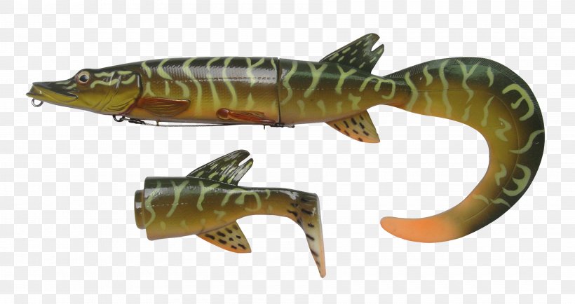 Northern Pike Fishing Baits & Lures Muskellunge Soft Plastic Bait, PNG, 3600x1908px, Northern Pike, Angling, Animal Figure, Bait, Bass Download Free