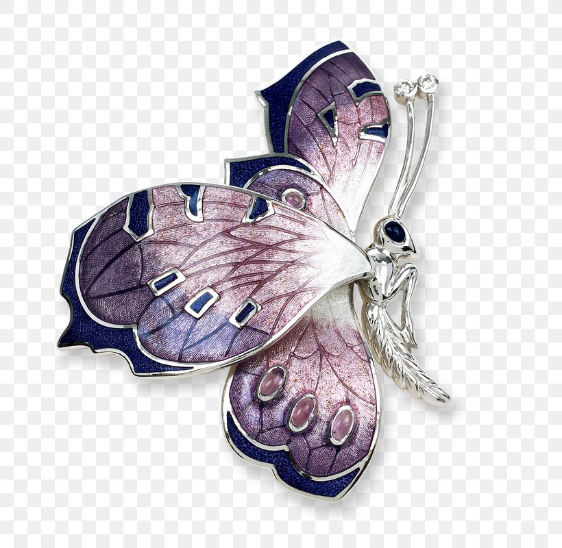 Butterfly Brooch Jewellery Sterling Silver, PNG, 800x800px, Butterfly, Amethyst, Bassetaille, Brilliant, Brooch Download Free