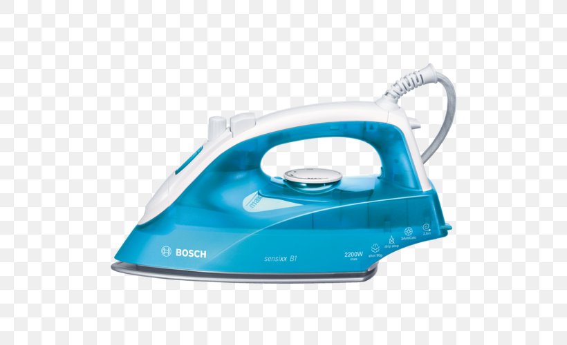 Clothes Iron Robert Bosch GmbH Steam Home Appliance Morphy Richards, PNG, 500x500px, Clothes Iron, Aqua, Electricity, Heating Element, Home Appliance Download Free