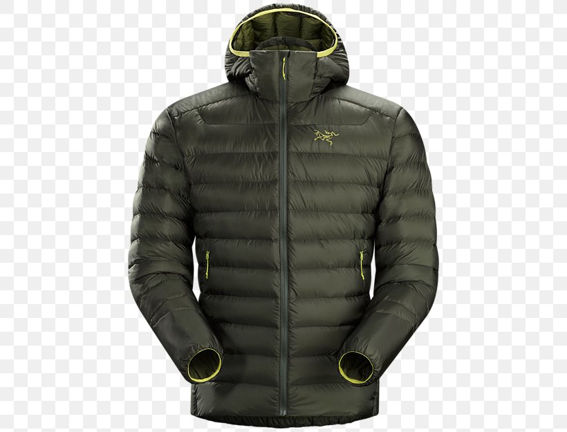 Hoodie Arc'teryx Jacket Down Feather Clothing, PNG, 450x625px, Hoodie, Clothing, Coat, Down Feather, Gilets Download Free