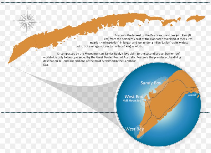 Juan Manuel Gálvez International Airport West Bay Roatan Map Half Moon ...