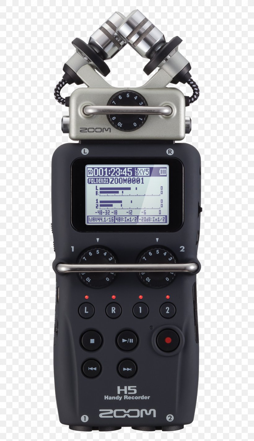 Microphone Zoom Corporation Zoom H5 Handy Recorder Sound Recording And Reproduction Digital Audio, PNG, 862x1500px, Watercolor, Cartoon, Flower, Frame, Heart Download Free