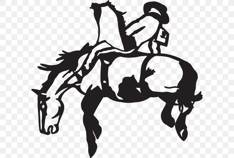Bronc Riding Mustang Bucking Decal Sticker, PNG, 600x555px, Bronc Riding, Art, Bareback Riding, Black And White, Bucking Download Free