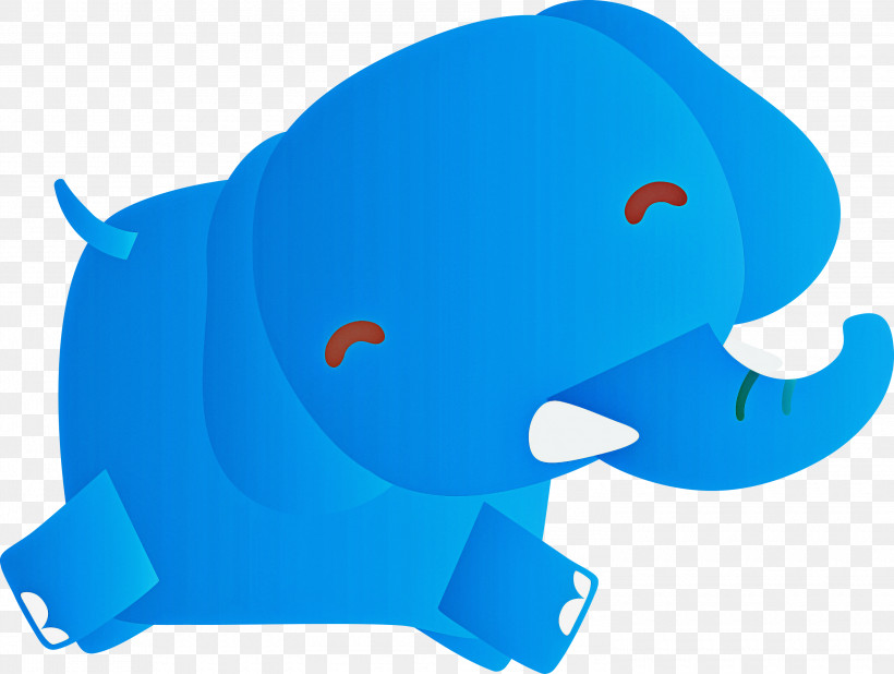 Elephant, PNG, 3000x2263px, Blue, Elephant Download Free