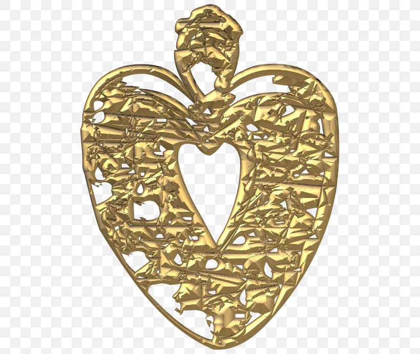 Heart Gold Data Compression, PNG, 520x692px, Heart, Brass, Charms Pendants, Data, Data Compression Download Free