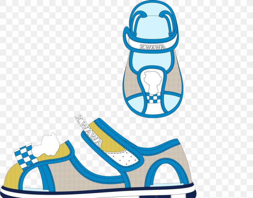 Sandal Clip Art, PNG, 1024x802px, Sandal, Area, Blue, Brand, Cartoon Download Free