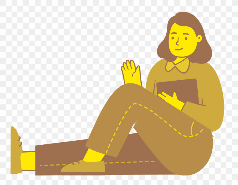 Sitting On Floor Sitting Woman, PNG, 2500x1948px, Sitting On Floor, Behavior, Biology, Cartoon, Girl Download Free