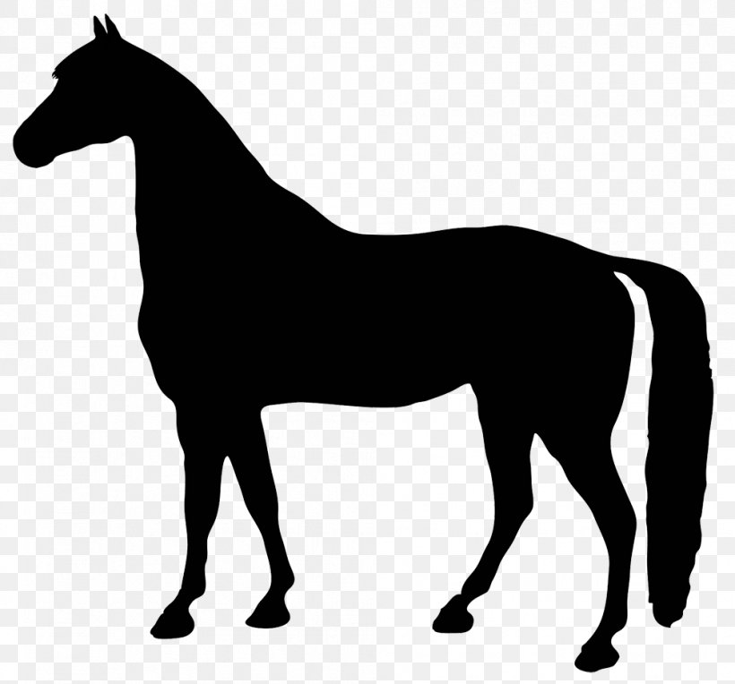 Standing Horse Silhouette Clip Art, PNG, 1004x936px, Horse, Black, Black And White, Bridle, Canter And Gallop Download Free