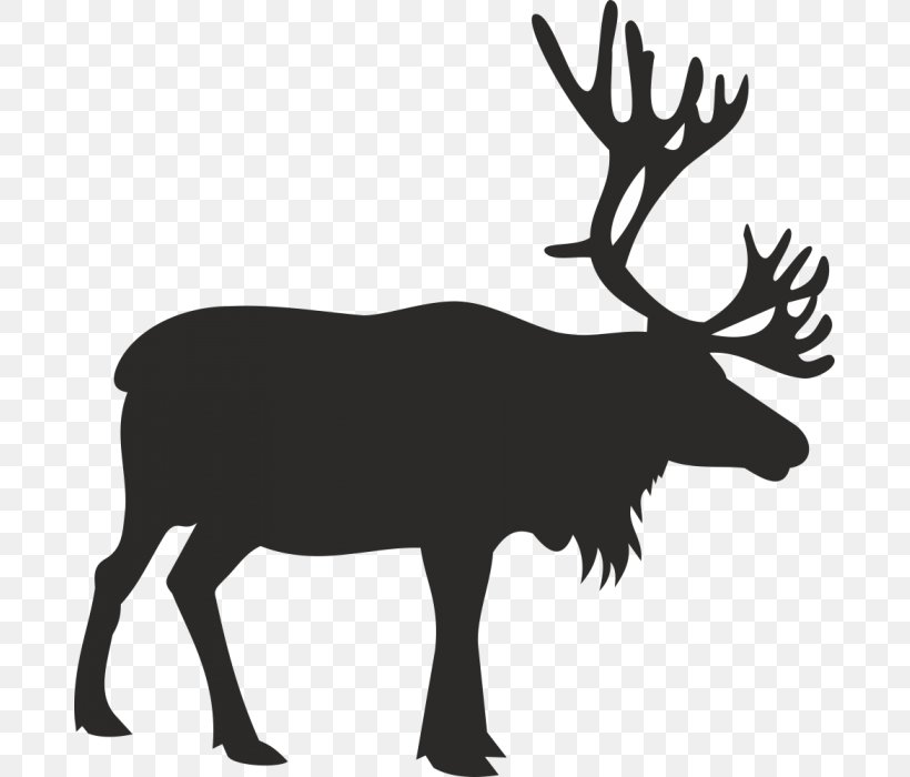 Elk Deer Silhouette Decal Moose, PNG, 685x700px, Elk, Antler, Art, Black And White, Cattle Like Mammal Download Free