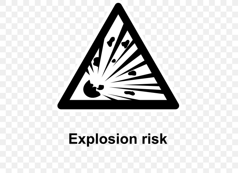 Explosive Material Explosion Warning Sign, PNG, 444x596px, Explosive Material, Area, Black And White, Brand, Explosion Download Free