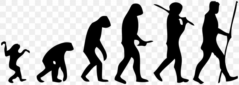 Neandertal March Of Progress Homo Sapiens Ape Human Evolution, PNG, 2000x713px, Neandertal, Ape, Arm, Black And White, Evolution Download Free