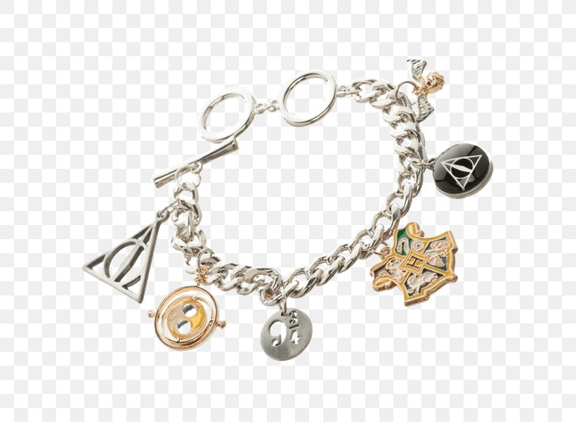 Charm Bracelet Jewellery Silver Harry Potter And The Deathly Hallows, PNG, 600x600px, Bracelet, Bangle, Body Jewelry, Charm Bracelet, Clothing Accessories Download Free
