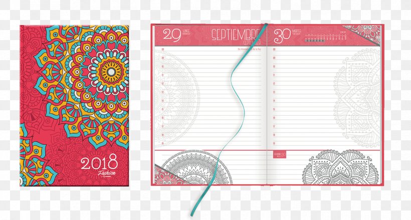 Paper Diary Notebook Mandala Agenda, PNG, 1701x912px, 2018, Paper, Agenda, Book Cover, Brand Download Free