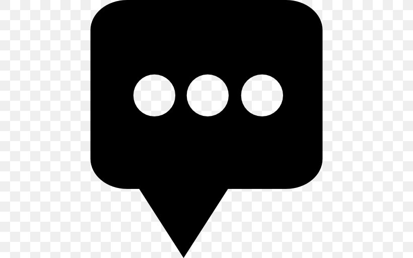 Symbol, PNG, 512x512px, Speech Balloon, Black, Black And White, Conversation, Facebook Messenger Download Free