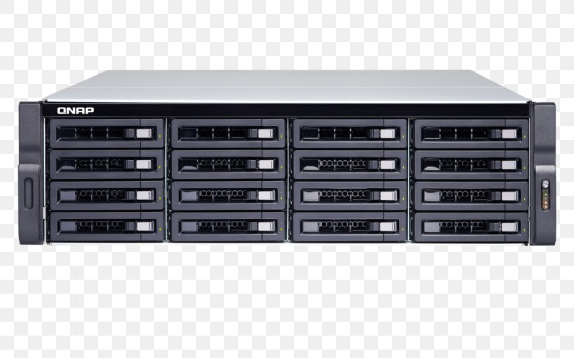QNAP TDS-16489U 16-Bay NAS Enclosure Network Storage Systems QNAP TDS-16489-SA1 QNAP Systems, Inc. Serial Attached SCSI, PNG, 1280x800px, 19inch Rack, Network Storage Systems, Audio Receiver, Central Processing Unit, Computer Servers Download Free