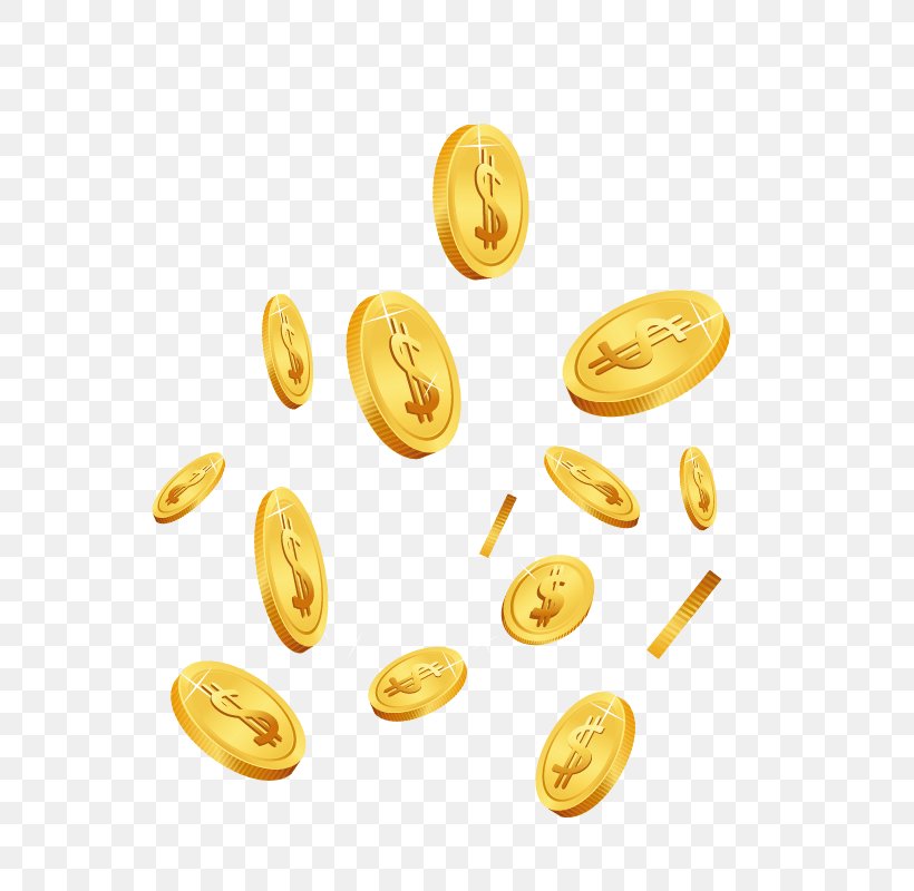 Gold Coin Clip Art Dollar Coin, PNG, 800x800px, Gold Coin, Coin, Dollar Coin, Food, Gold Download Free