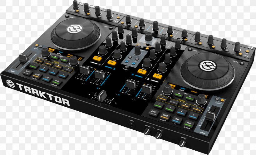 Traktor Disc Jockey DJ Controller Native Instruments Computer DJ, PNG, 2004x1215px, Traktor, Audio, Audio Equipment, Audio Mixers, Computer Dj Download Free