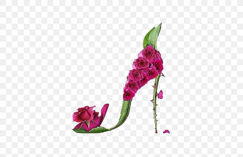 Shoe Fleur: A Footwear Fantasy Flower High-heeled Footwear Floral Design, PNG, 565x530px, Watercolor, Cartoon, Flower, Frame, Heart Download Free