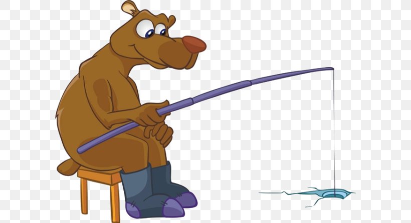 Bear Fishing Rod Cartoon, PNG, 600x446px, Watercolor, Cartoon, Flower, Frame, Heart Download Free