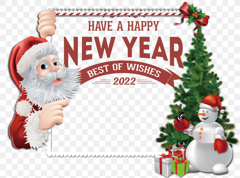 Happy New Year 2022 2022 New Year 2022, PNG, 3000x2224px, Borders And Frames, Bauble, Christmas Day, Christmas Photo Frame, Christmas Picture Frames Download Free
