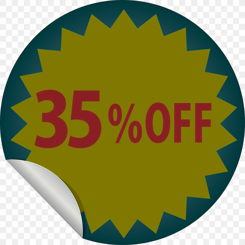 Discount Tag With 35% Off Discount Tag Discount Label, PNG, 3000x3000px, Discount Tag With 35 Off, Analytic Trigonometry And Conic Sections, Area, Circle, Discount Label Download Free