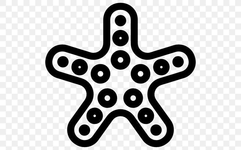 Starfish Clip Art, PNG, 512x512px, Starfish, Animal, Black, Black And White, Fivepointed Star Download Free