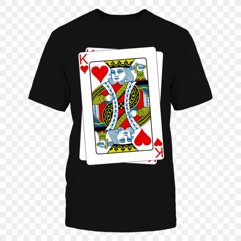 T-shirt Hearts Playing Card King Clothing, PNG, 1000x1000px, Watercolor, Cartoon, Flower, Frame, Heart Download Free