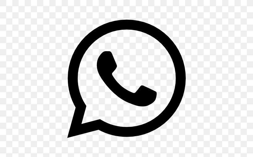 WhatsApp, PNG, 512x512px, Whatsapp, Area, Black And White, Symbol, Text Download Free