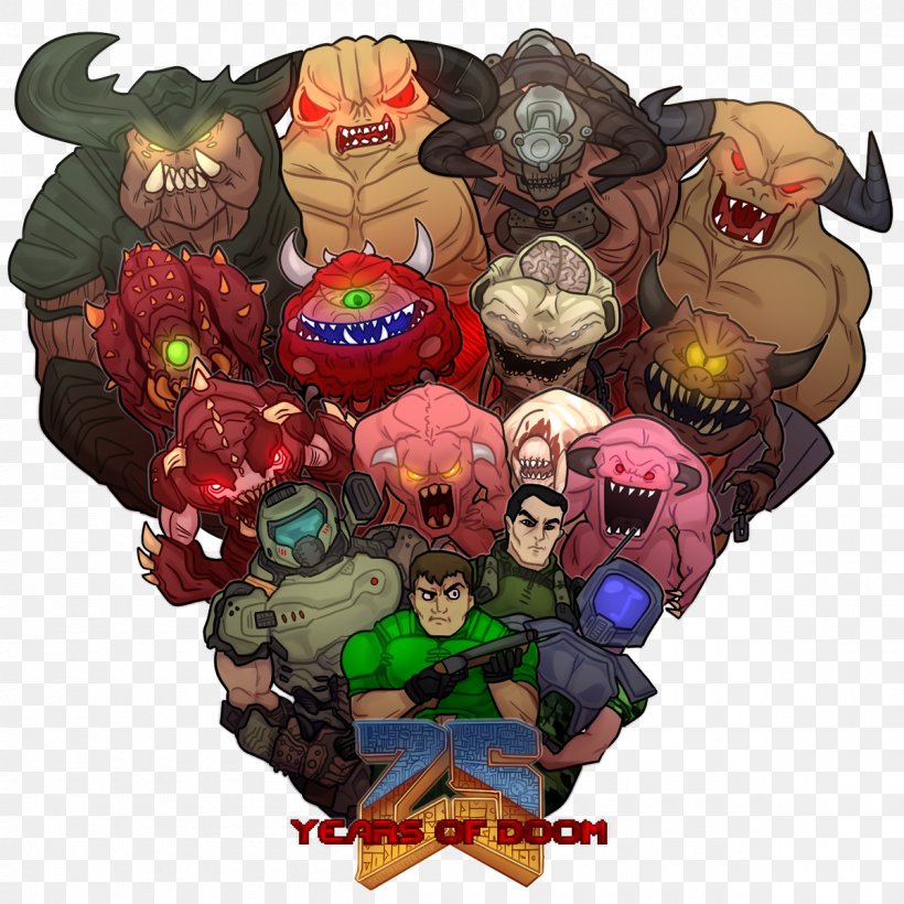 Superhero Cartoon, PNG, 1200x1200px, Doom, Art Of Doom, Cacodemon, Cartoon, Demon Download Free