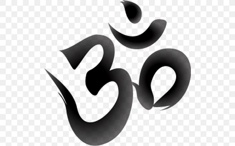 Om Hinduism Clip Art, PNG, 512x512px, Hinduism, Bitmap, Black And White, Bmp File Format, Brand Download Free