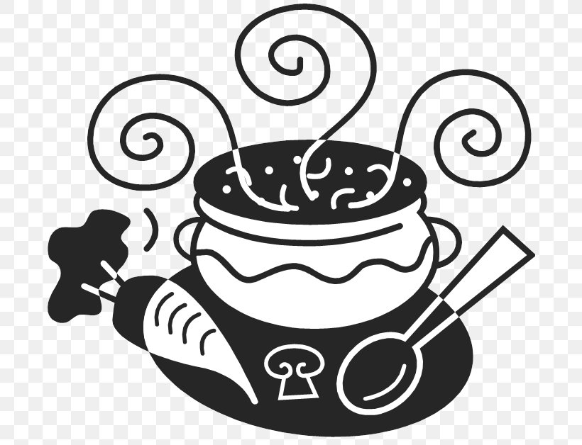 Clip Art Slow Cookers Openclipart Soup Chili Con Carne, PNG, 688x628px, Slow Cookers, Artwork, Black And White, Chili Con Carne, Coffee Cup Download Free