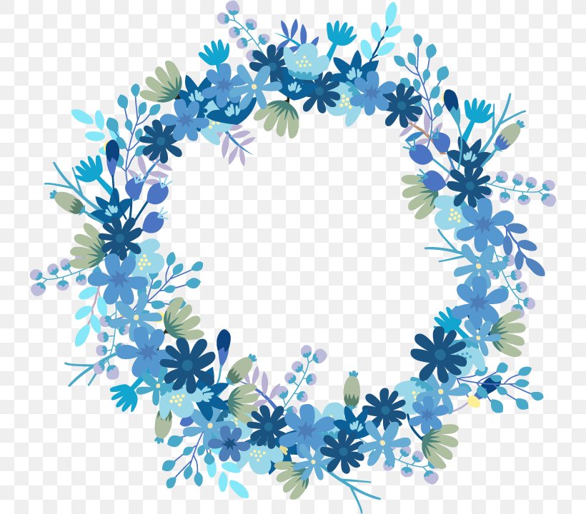 Paper Wreath Flower Blue Gift Png 738x720px Paper Baby Shower