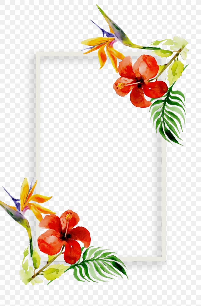 Picture Frame, PNG, 1857x2823px, Watercolor, Flower, Paint, Picture Frame, Plant Download Free