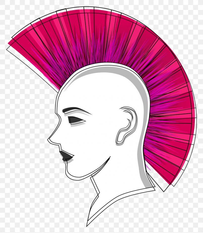 Punk Rock Mohawk Hairstyle Clip Art, PNG, 1979x2275px, Punk Rock, Art, Beauty, Cartoon, Cheek Download Free