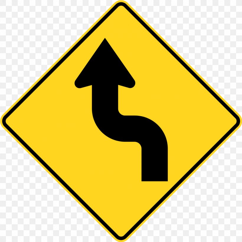 Reverse Curve Traffic Sign Warning Sign Manual On Uniform Traffic Control Devices, PNG, 1024x1024px, Reverse Curve, Highway, Road, Road Curve, Sign Download Free