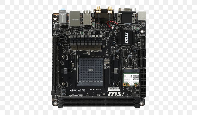 MSI A88XI AC V2, PNG, 600x480px, Motherboard, Advanced Micro Devices, Atx, Central Processing Unit, Computer Component Download Free