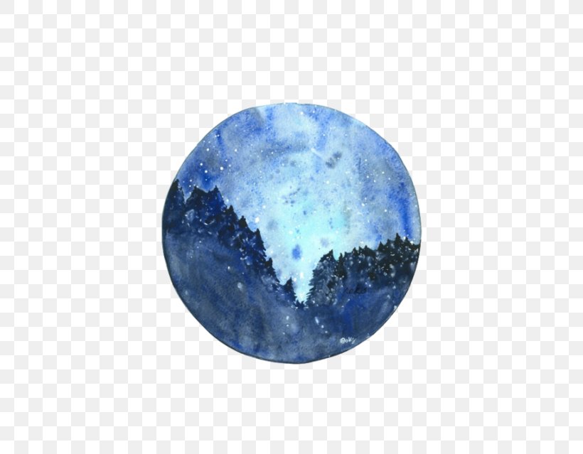 The Starry Night Watercolor Painting Landscape Painting Art, PNG, 450x639px, Starry Night, Abstract Art, Aesthetics, Art, Blue Download Free