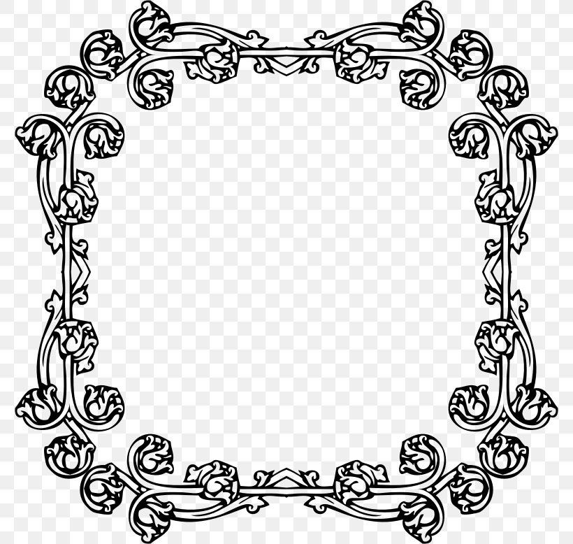 Clip Art, PNG, 778x778px, Picture Frames, Area, Art, Black And White, Body Jewelry Download Free