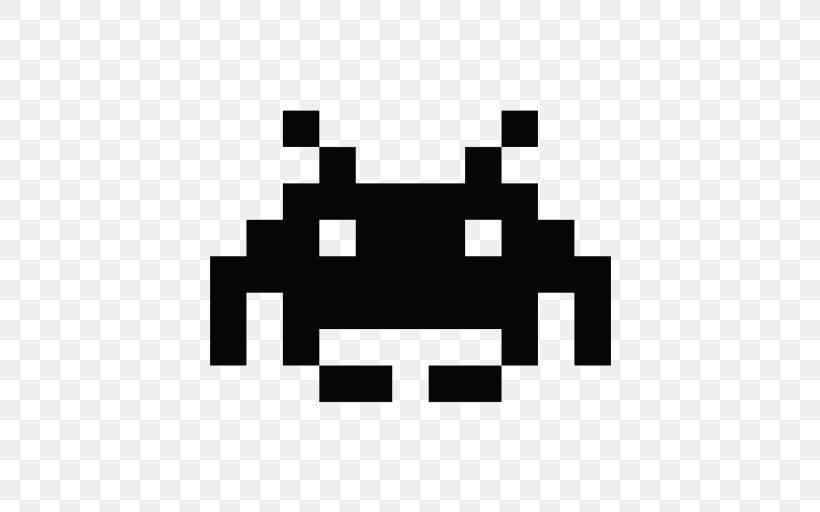 Space Invaders Extreme 2 Video Game Galaga Pac-Man, PNG, 512x512px, Space Invaders, Arcade Game, Black, Black And White, Brand Download Free