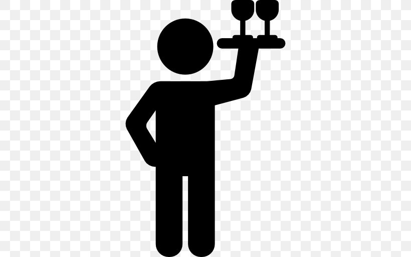 Waiter Clip Art, PNG, 512x512px, Waiter, Alcoholic Drink, Black And White, Communication, Drink Download Free