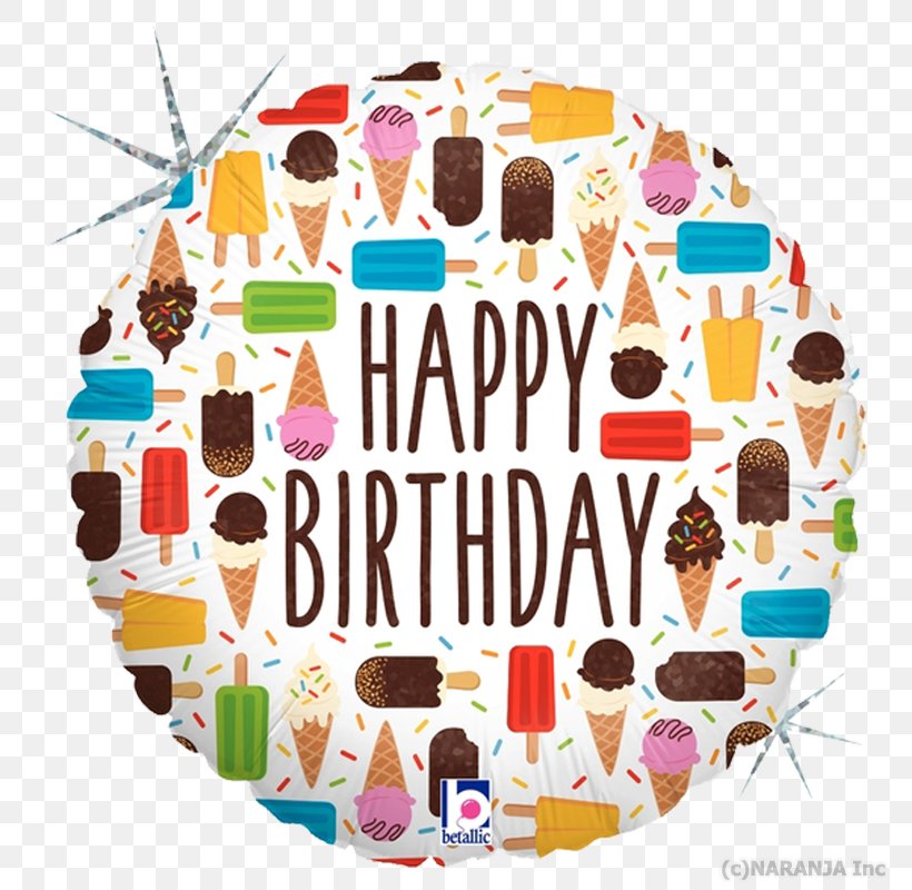 Ice Cream Cones Mylar Balloon Birthday, PNG, 800x800px, Ice Cream, Balloon, Birthday, Dessert, Feestversiering Download Free