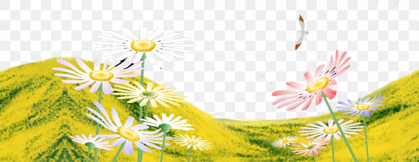 Yellow Floral Design Illustration, PNG, 1000x388px, Yellow, Computer, Flora, Floral Design, Flower Download Free