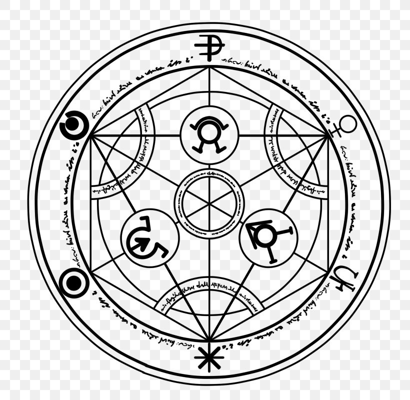 Circle Alchemy Human Transmutation Nuclear Transmutation Geometry, PNG, 800x800px, Alchemy, Alchemical Symbol, Area, Bicycle Wheel, Black And White Download Free