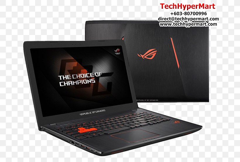 Netbook Laptop ASUS ROG Strix GL553VW DM005T Republic Of Gamers Computer, PNG, 700x555px, Netbook, Asus, Brand, Computer, Electronic Device Download Free