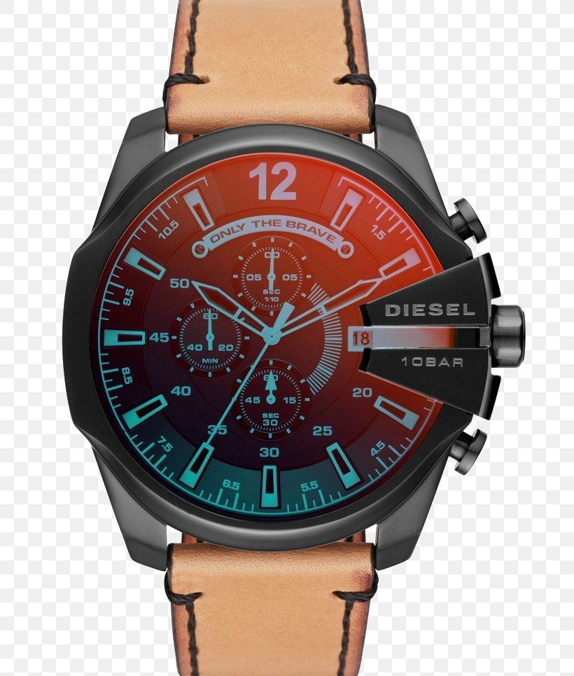 Diesel Mega Chief Chronograph Watch Strap, PNG, 722x965px, Diesel Mega Chief Chronograph, Black Leather Strap, Brand, Chronograph, Diesel Download Free